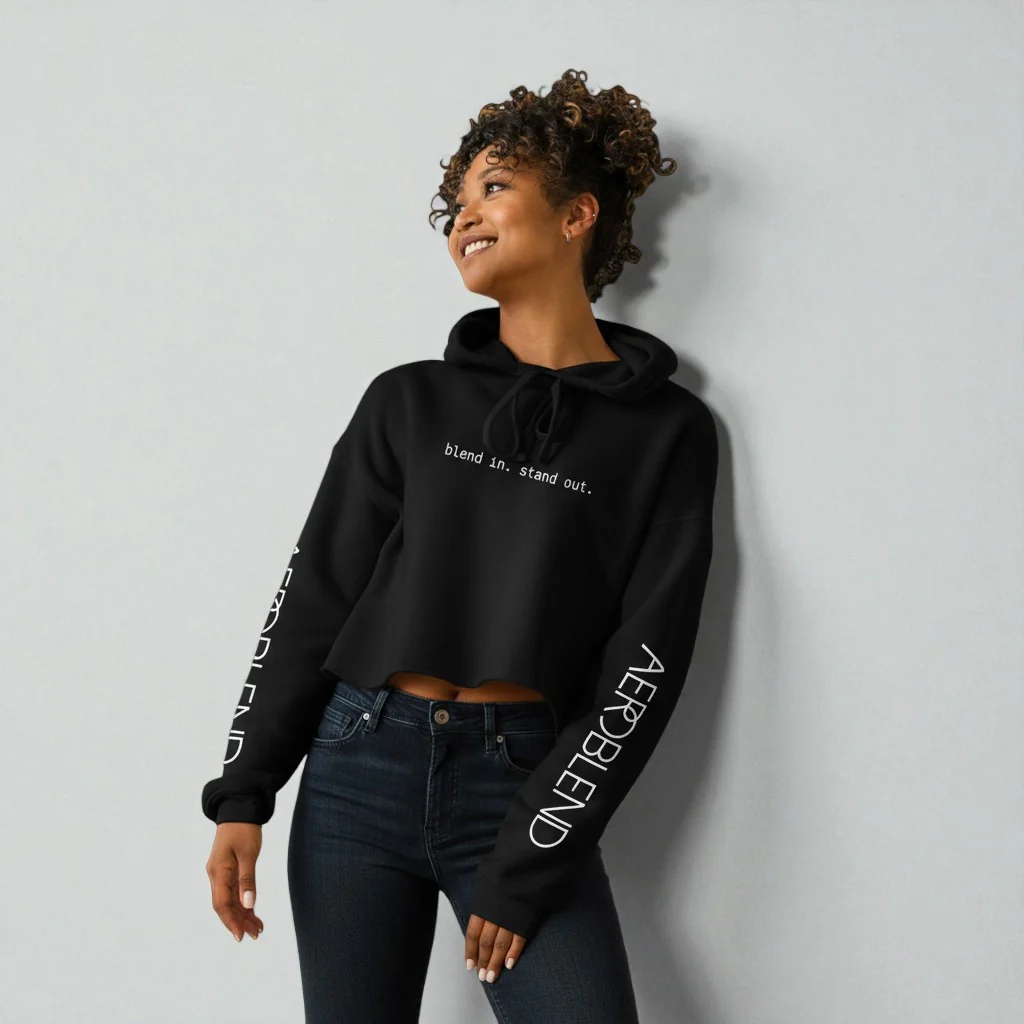 Aeroblend Cropped Hoodie | Blend In. Stand Out. - Image 13
