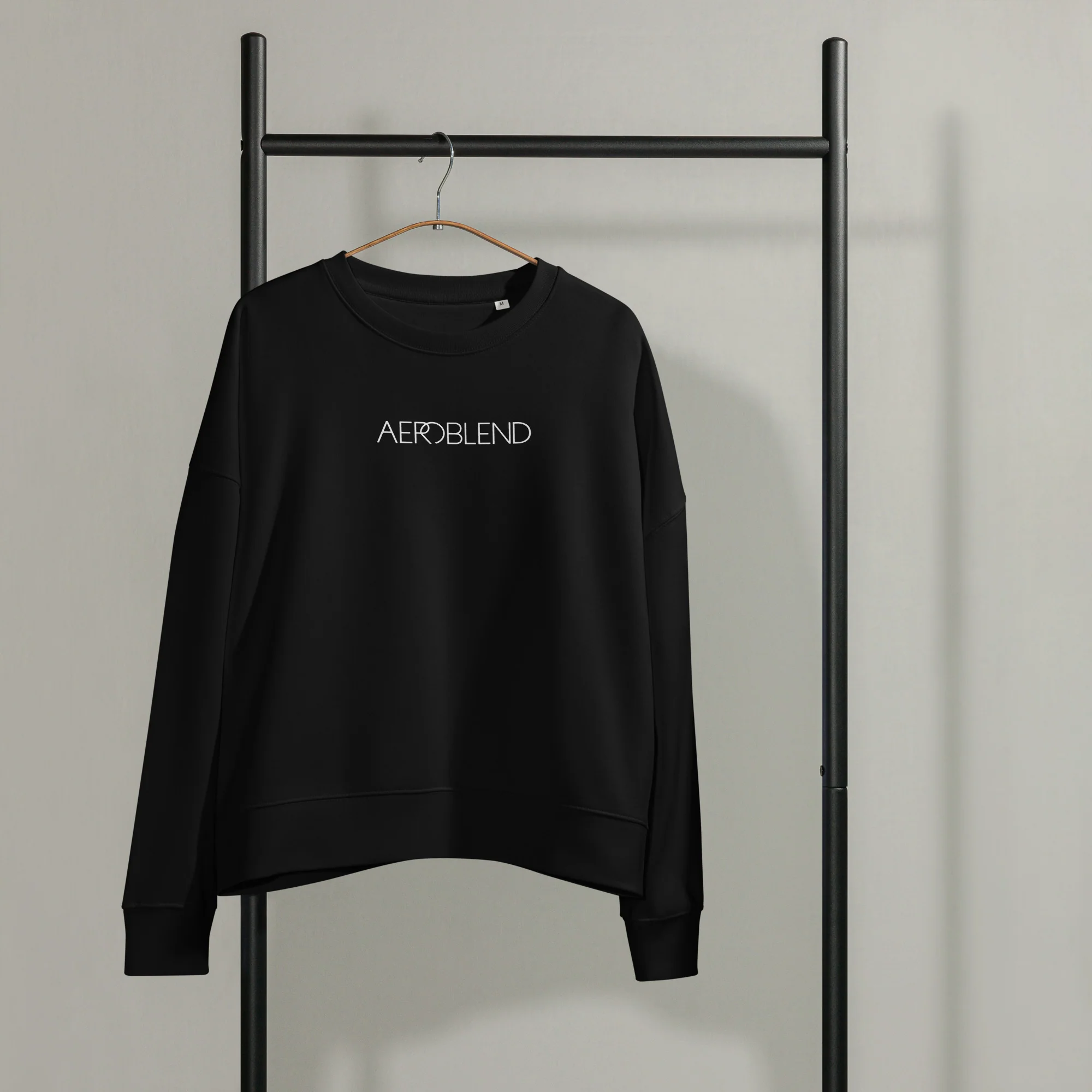 Aeroblend Organic Crewneck Sweatshirt | Black - Image 5